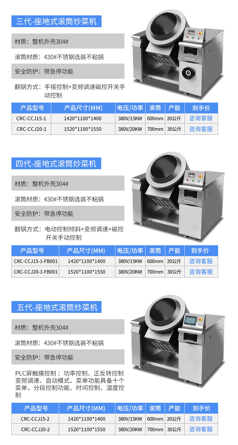 馳能炒菜機產品參數2