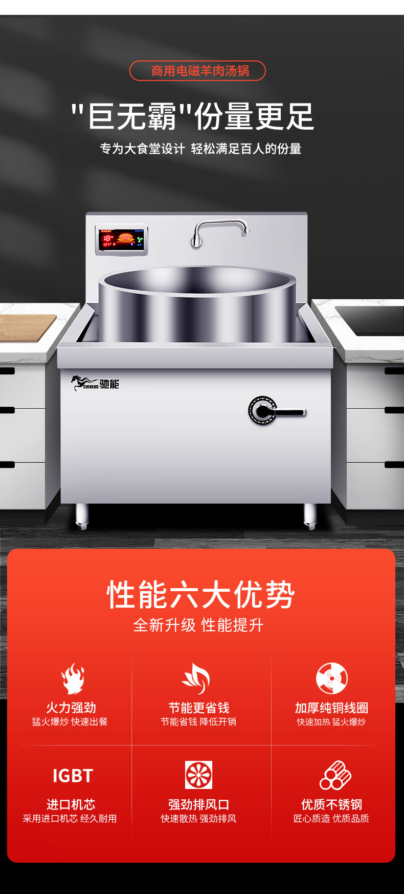 加高款大炒爐性能六大優勢