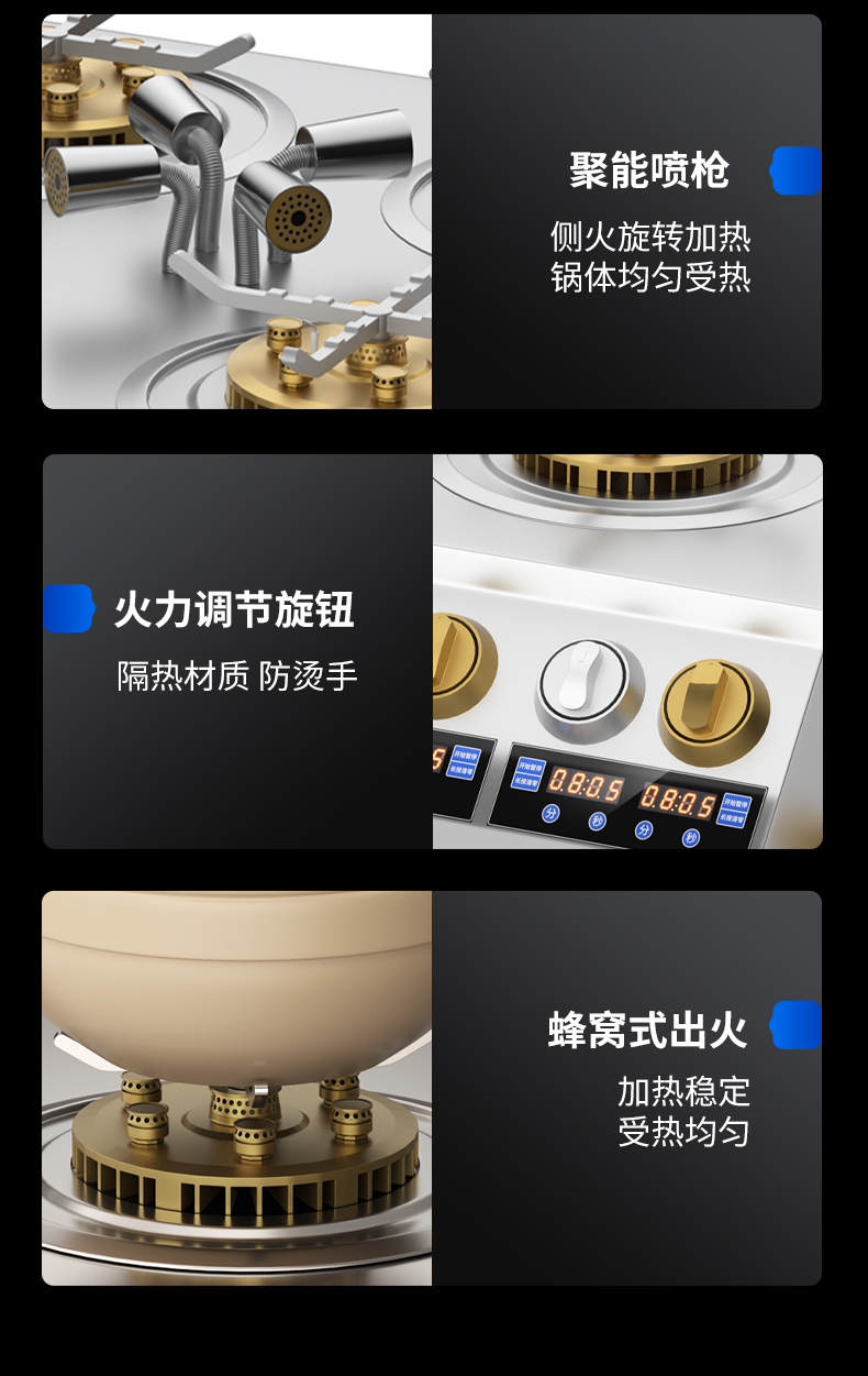 燃氣煲仔爐細節展示