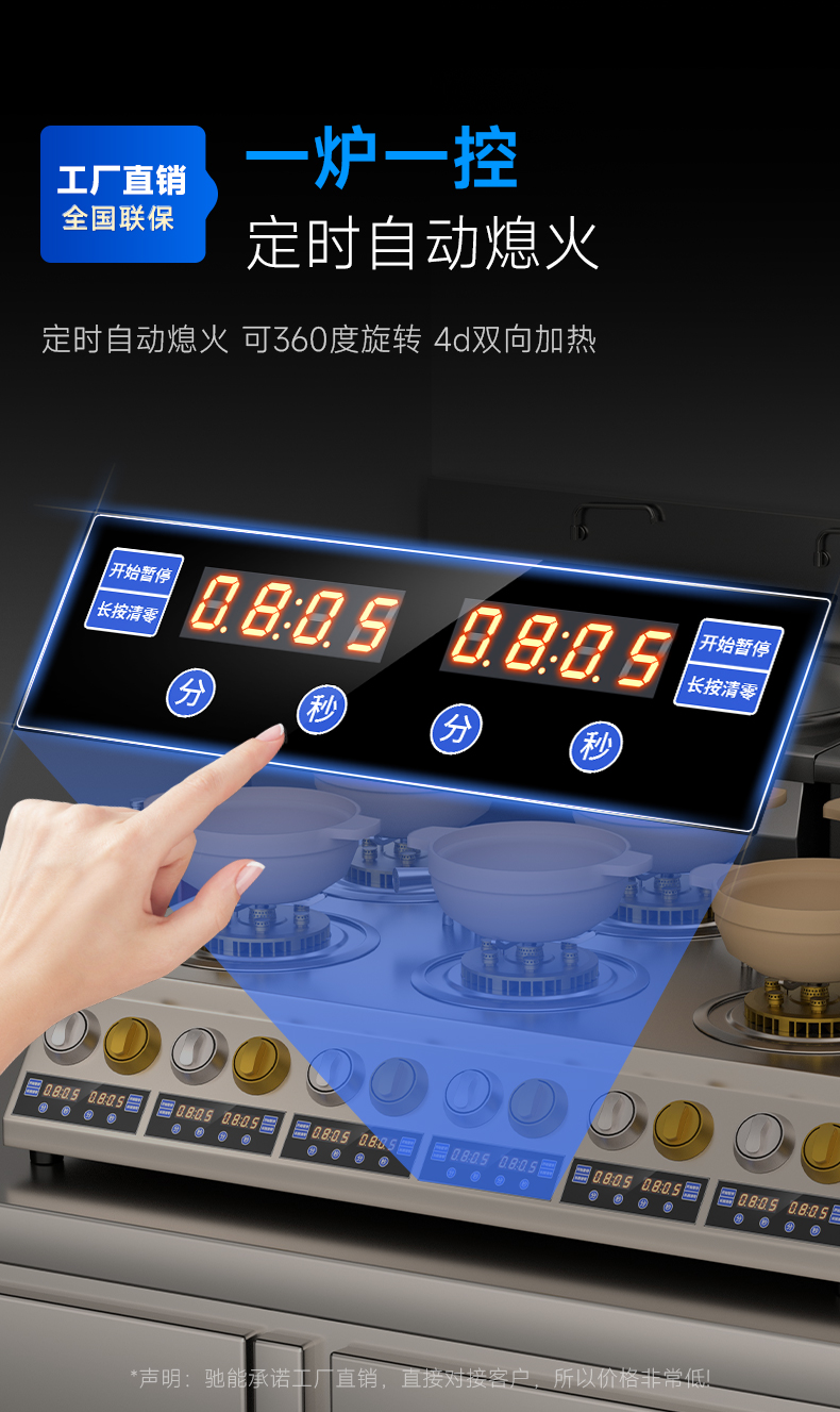 燃氣煲仔爐一爐一控技術